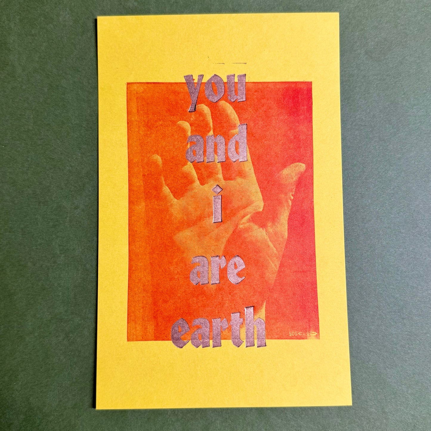 You and I are earth